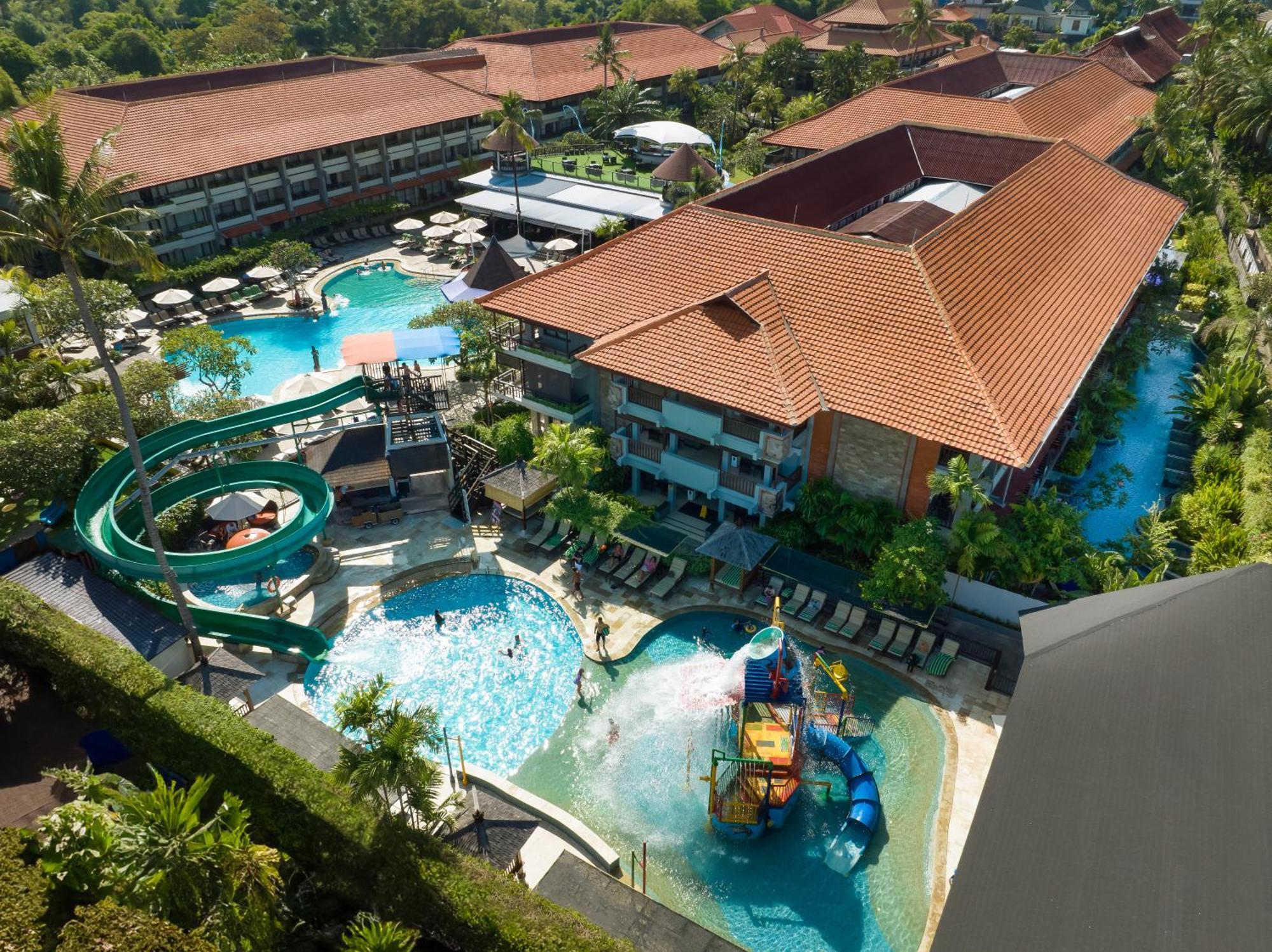 Bali Dynasty Resort Кута Екстер'єр фото Waterbom Bali aerial view