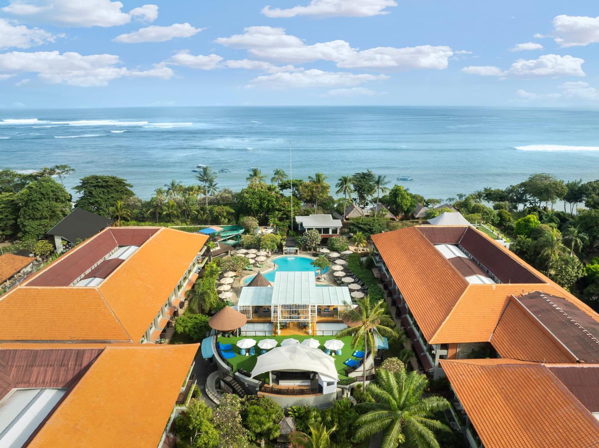 Bali Dynasty Resort Кута Екстер'єр фото Aerial view of the resort